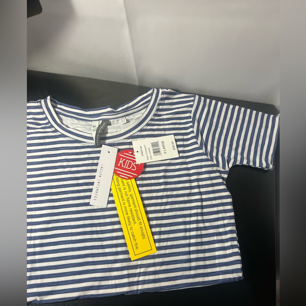 Jaclyn Intimates Kids Striped Pj Set - Picture 2 of 2